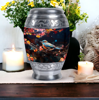 Classic Sparrow Urns for Ashes, Large Aluminium Memorial Urn.