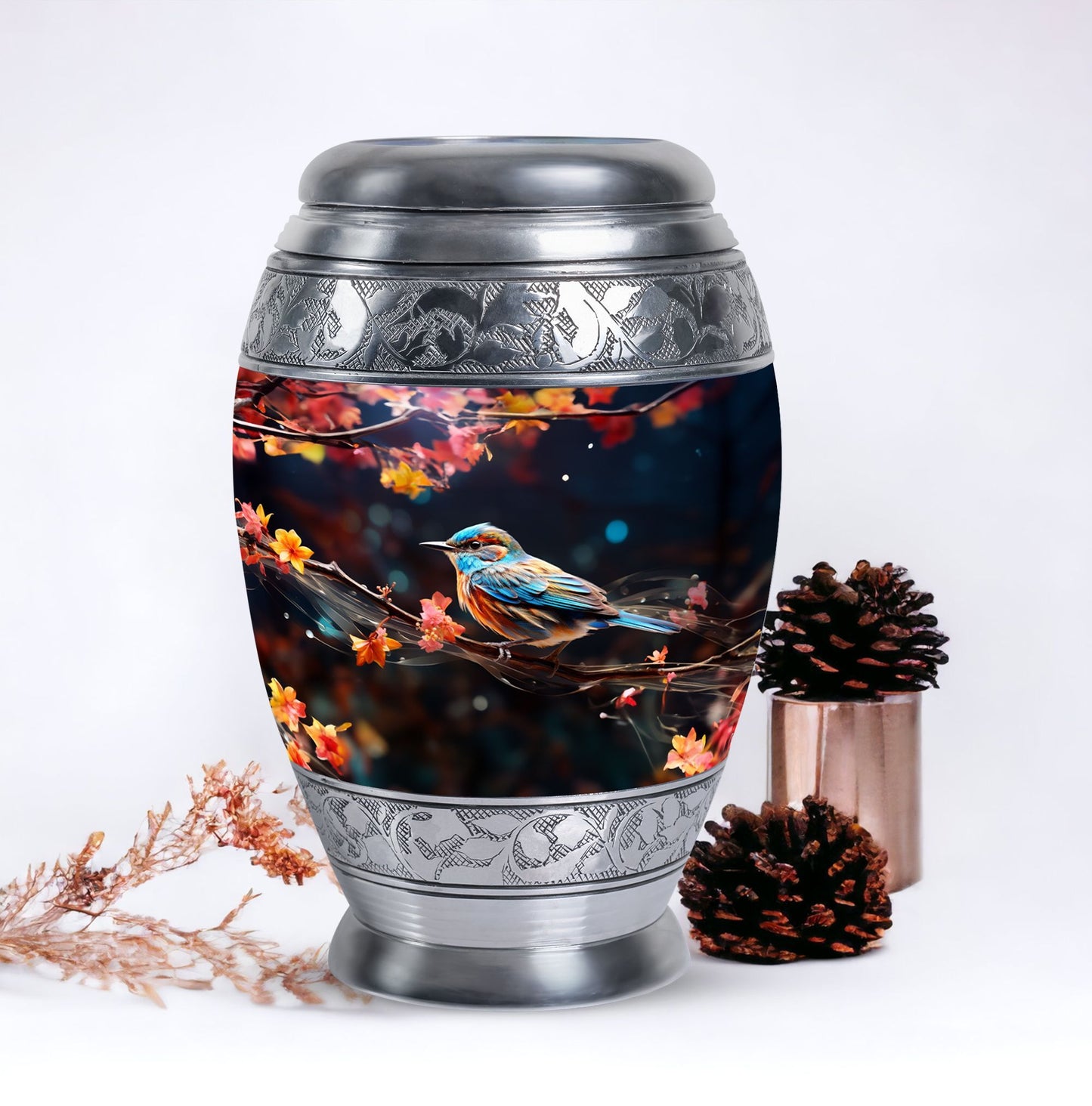 Classic Sparrow Urns for Ashes, Large Aluminium Memorial Urn.