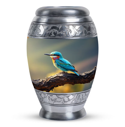 Classic Green Sparrow Memorial Urn, for human ashes.
