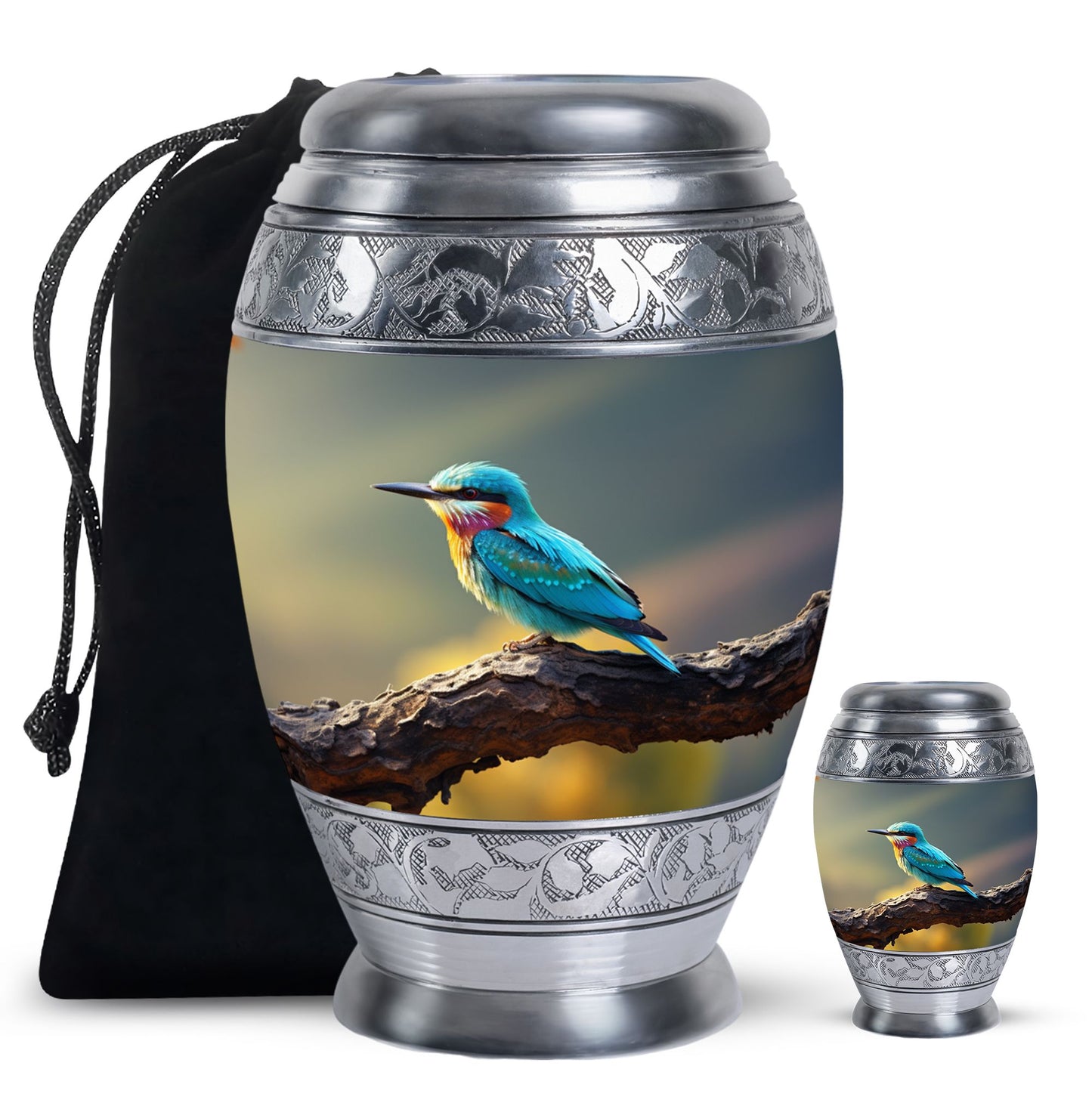 Personalized Bird Memorial Urn for Loved One - 10-inch, 200 cu in - Yatskia