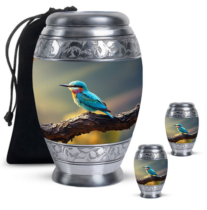 Personalized Bird Memorial Urn for Loved One - 10-inch, 200 cu in - Yatskia