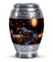Blue Sparrow classic aluminum urn for cremation.