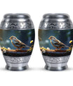 Sparrow Urn for Ashes, Large Aluminium Urn.