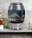 Sparrow Urn for Ashes, Large Aluminium Urn.