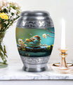3-Inch Golden Sparrow Memorial Urn, classic design.