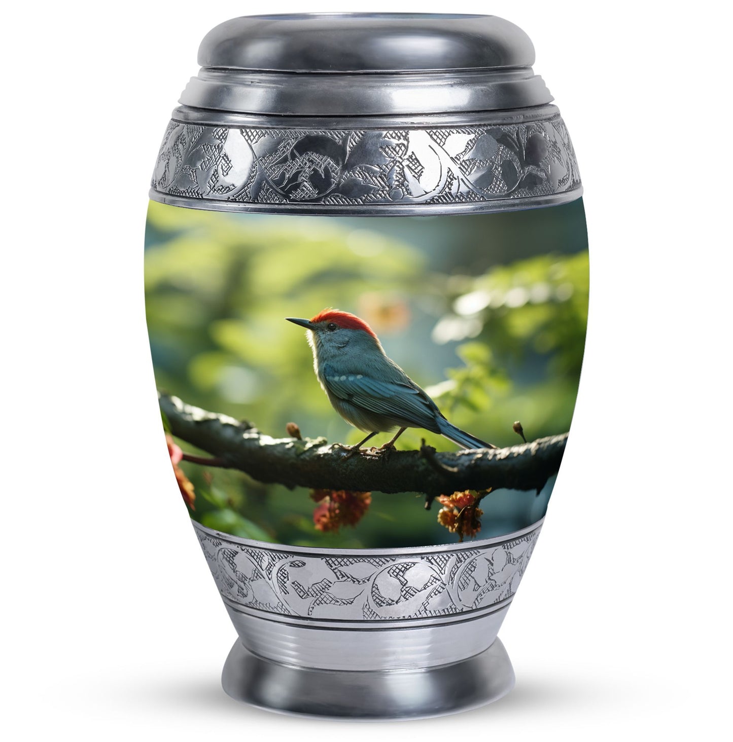 Red Sparrow Classic Large Urn for Ashes, Made of Aluminium