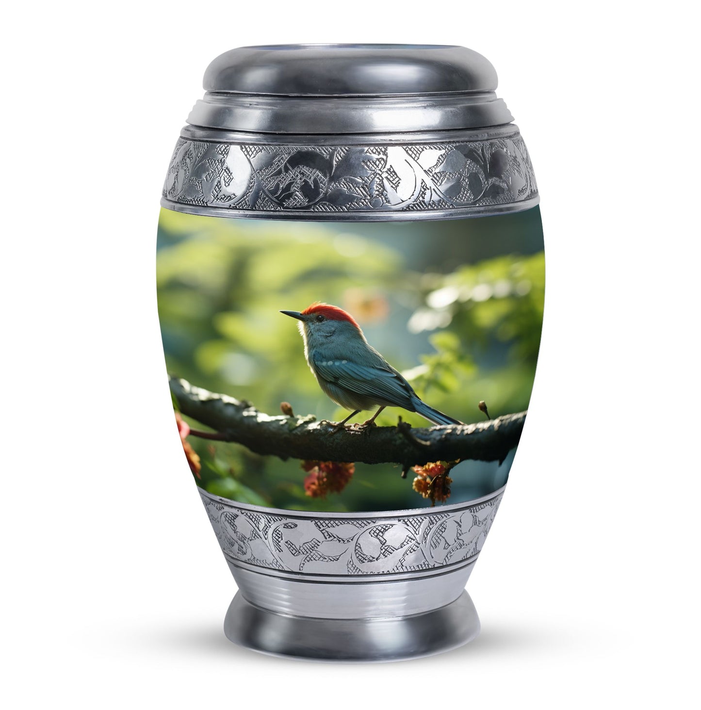 Red Sparrow Classic Large Urn for Ashes, Made of Aluminium