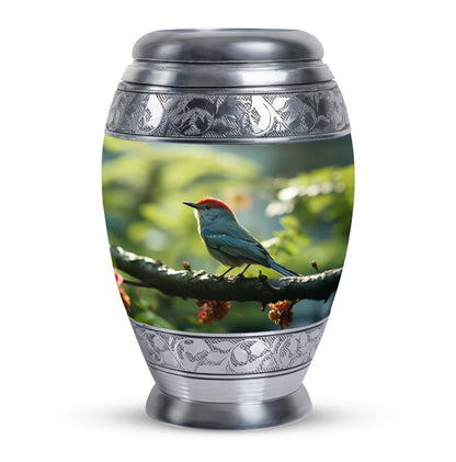 Red Sparrow Classic Large Urn for Ashes, Made of Aluminium
