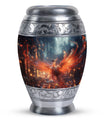 Fire Red Phoenix Urn designed as a classic tribute.