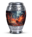 Fire Red Phoenix Urn designed as a classic tribute.