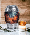Fire Red Phoenix Urn designed as a classic tribute.