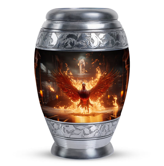 Classic 3-inch Fire Red Phoenix Urn