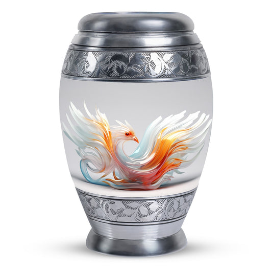 White Phoenix Urn, 3 inch classic design.
