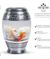 White Phoenix Urn, 3 inch classic design.