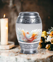 White Phoenix Urn, 3 inch classic design.