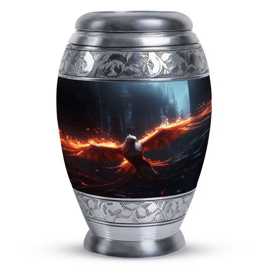 Phoenix Cremation Urn, large classic urn for ashes