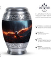 Phoenix Cremation Urn, large classic urn for ashes