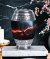 Phoenix Cremation Urn, large classic urn for ashes