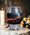 Phoenix Cremation Urn, large classic urn for ashes