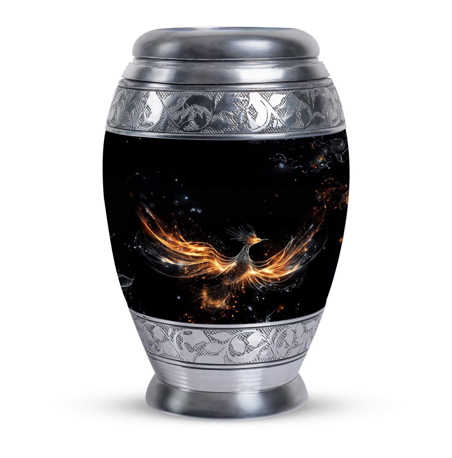 Shining Phoenix large Urn for human ashes.