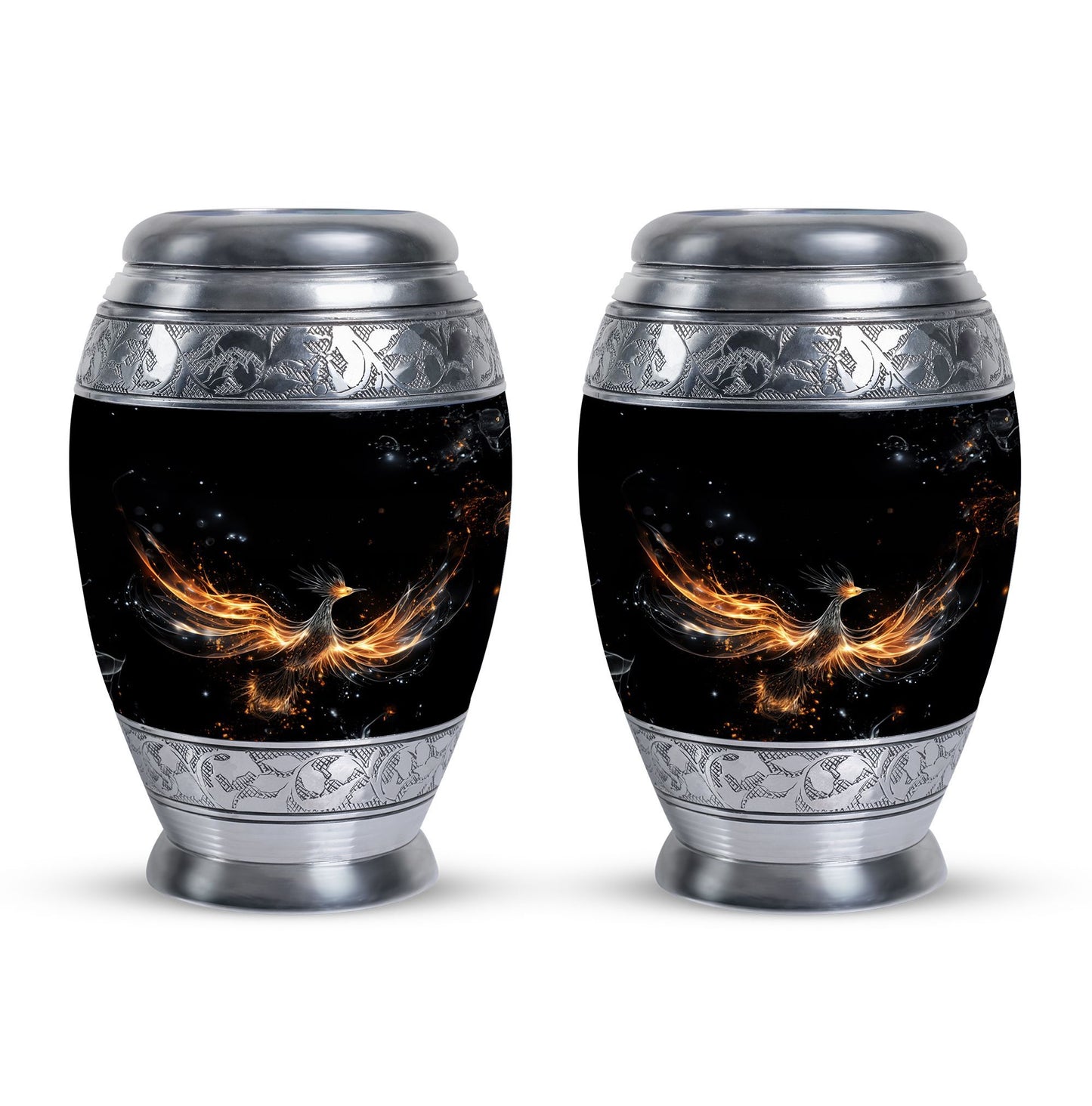 Shining Phoenix large Urn for human ashes.