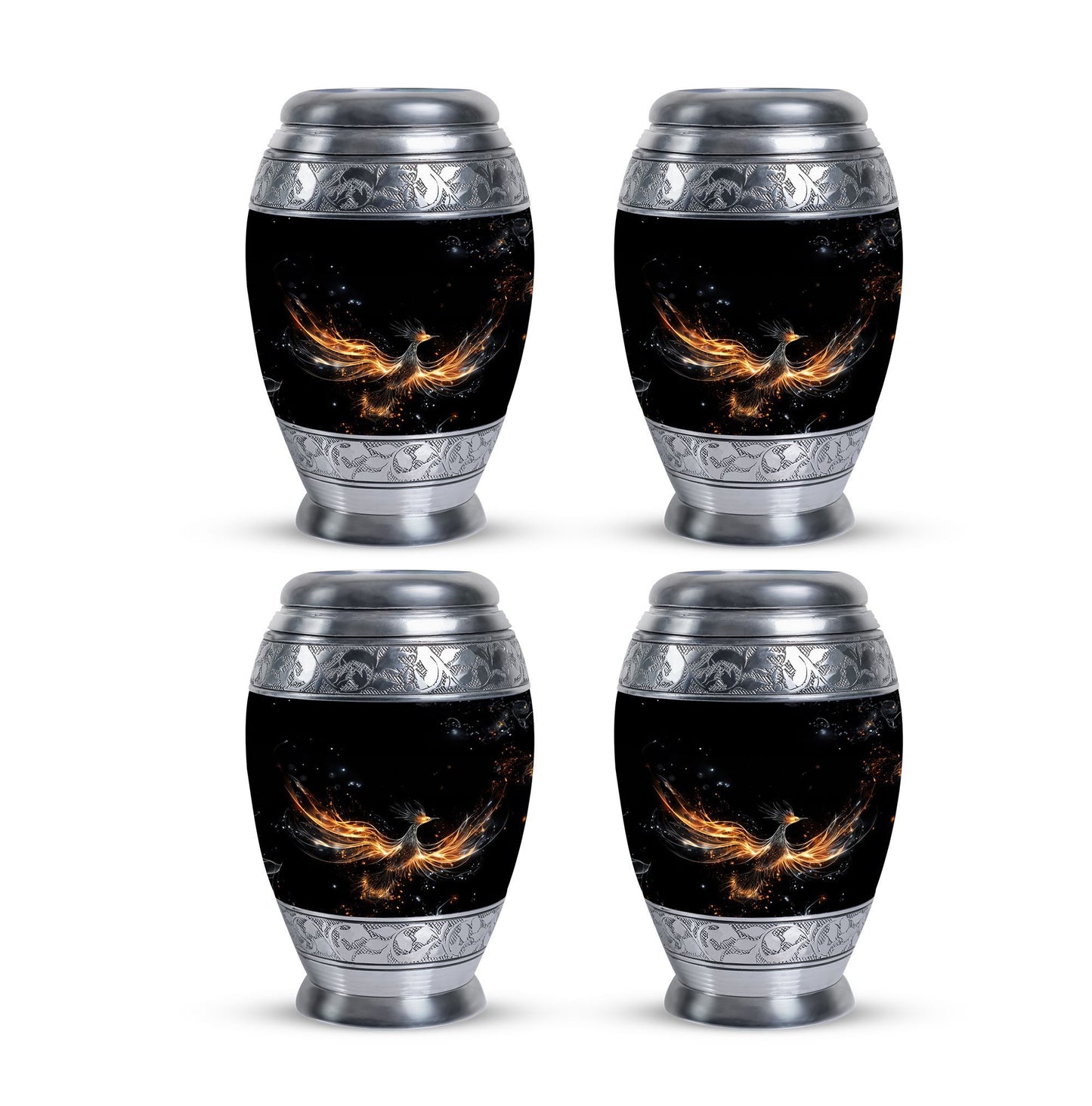 Shining Phoenix large Urn for human ashes.