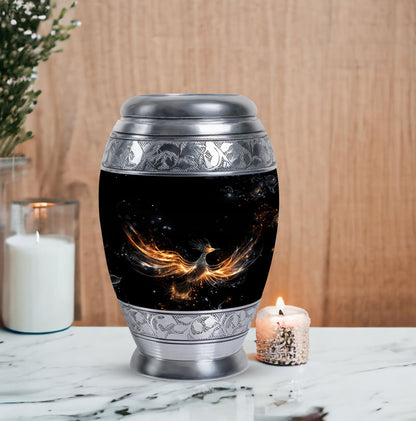 Shining Phoenix large Urn for human ashes.