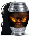 Angry Red Phoenix Memorial Urn | Phoenix Bird Container For Ashes