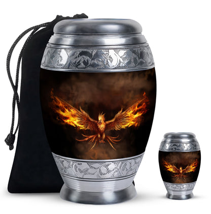 Personalized Bird Memorial Urn for Men - 10-inch, 200 cu in - Yatskia