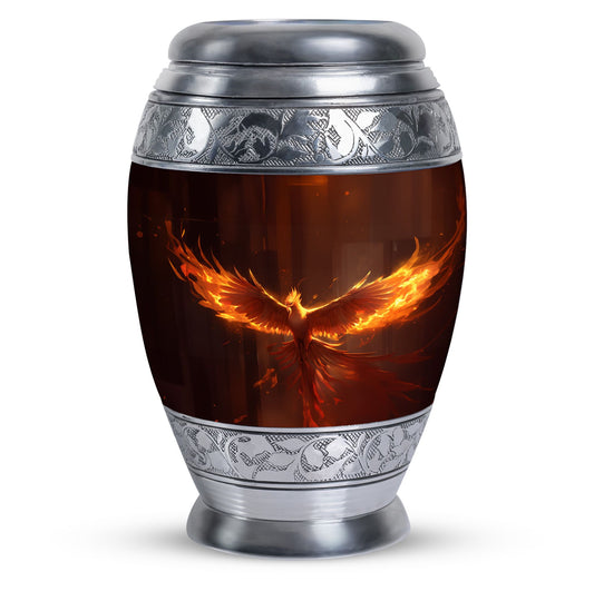 Phoenix Urn, Classic 3 inch Large Aluminium Cremation Urns.