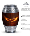 Phoenix Urn, Classic 3 inch Large Aluminium Cremation Urns.