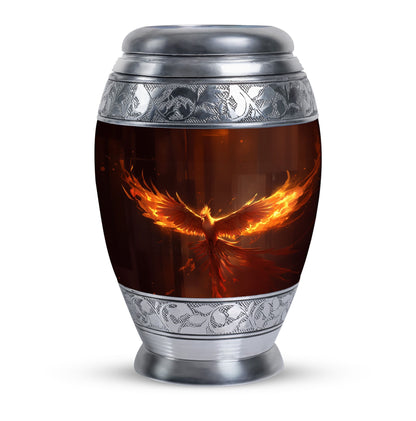 Phoenix Urn, Classic 3 inch Large Aluminium Cremation Urns.