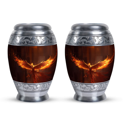 Phoenix Urn, Classic 3 inch Large Aluminium Cremation Urns.