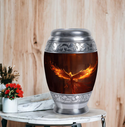 Phoenix Urn, Classic 3 inch Large Aluminium Cremation Urns.