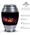 Colorful Sparrow Memorial Urn, a classic aluminium urn