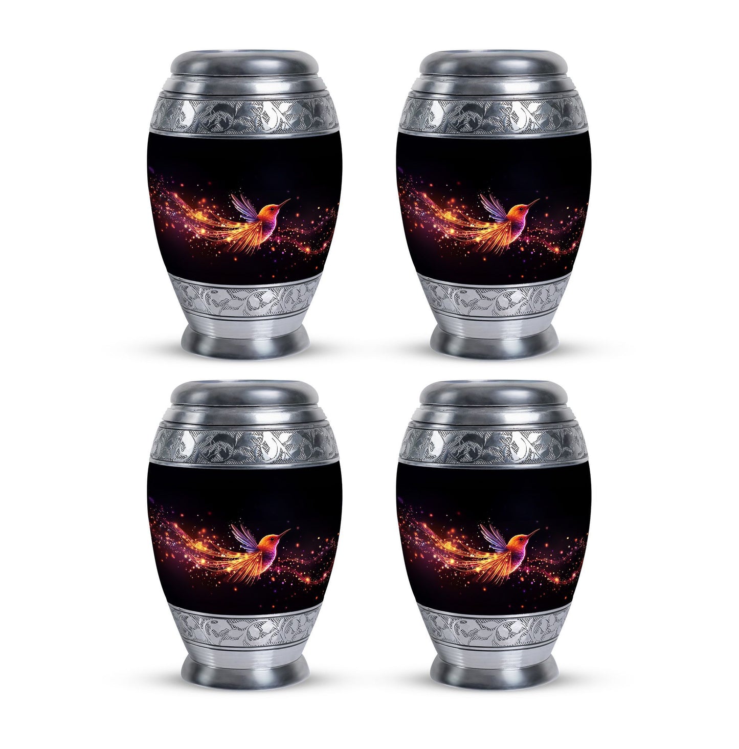 Colorful Sparrow Memorial Urn, a classic aluminium urn