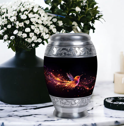 Colorful Sparrow Memorial Urn, a classic aluminium urn