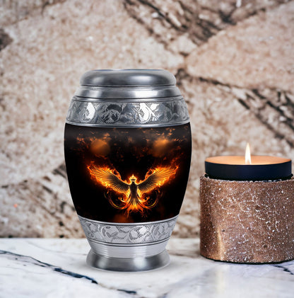 Fire Phoenix Cremation Urn, perfect for ashes.