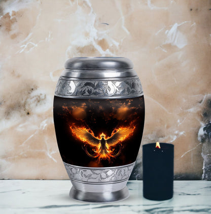 Fire Phoenix Cremation Urn, perfect for ashes.