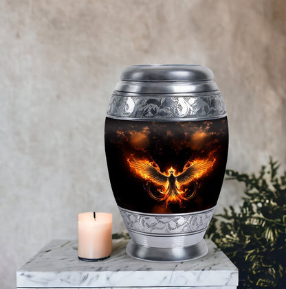Fire Phoenix Cremation Urn, perfect for ashes.