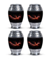 Red Sparrow Classic Urn, unique aluminium cremation.