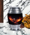 Blue Phoenix Custom Urn in Classic Design for Ashes.