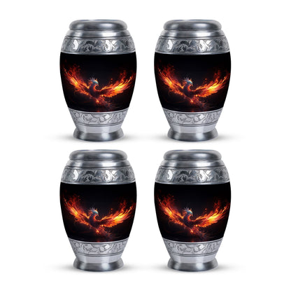 Blue Phoenix Custom Urn in Classic Design for Ashes.