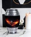 Blue Phoenix Custom Urn in Classic Design for Ashes.
