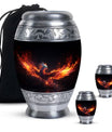 Red Flying Phoenix Cremation Urn: Personalized Memorial Decor