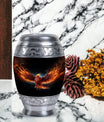 Red Phoenix Urn, Unique Classic Aluminium urn for ashes