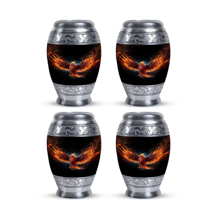 Red Phoenix Urn, Unique Classic Aluminium urn for ashes