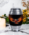 Red Phoenix Urn, Unique Classic Aluminium urn for ashes