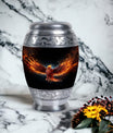 Red Phoenix Urn, Unique Classic Aluminium urn for ashes