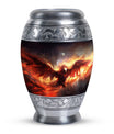 Large classic design Red Phoenix Cremation Urn.